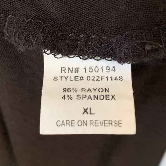 Living Doll Black Dress with Criss Cross Front V Neck Elbow Length Sleeves XL - Picture 11 of 11